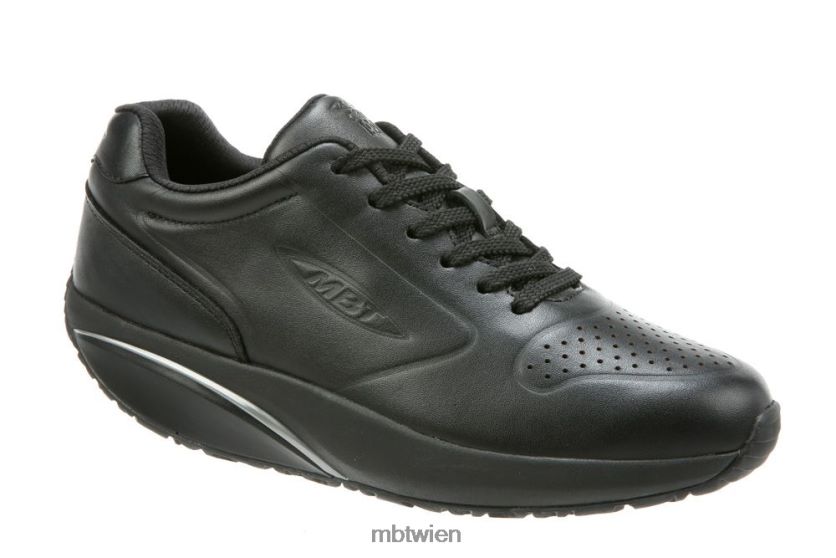 bei MBT Frauen 1997 Laufschuhe schwarzes Leder X64220211