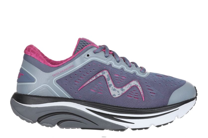 bei MBT Frauen 2000 Schnürschuhe Laufschuhe Folkstone-Grau X64220147