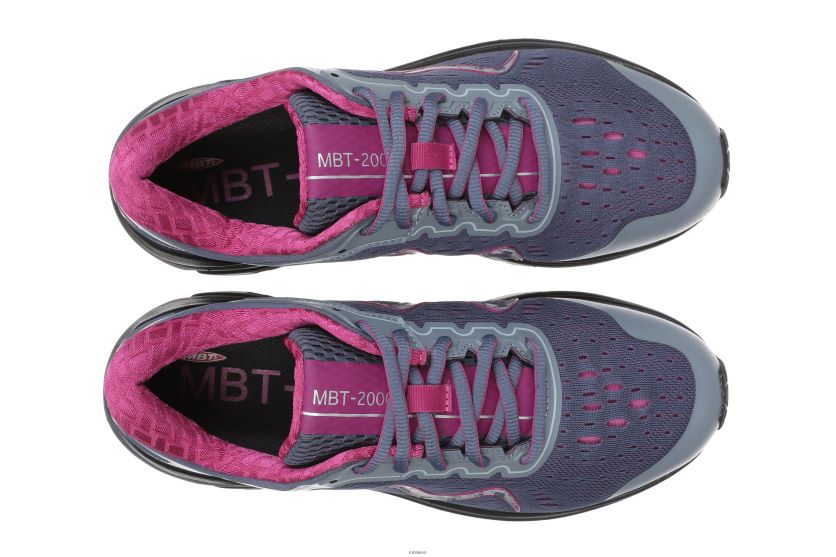 bei MBT Frauen 2000 Schnürschuhe Laufschuhe Folkstone-Grau X64220147