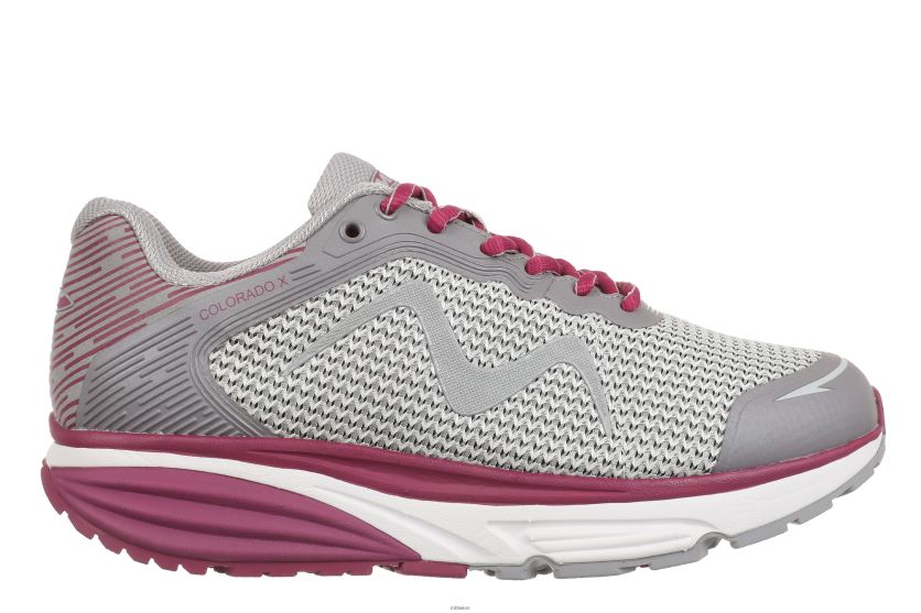 bei MBT Frauen Colorado x Laufschuhe hellgrau/beere X64220103