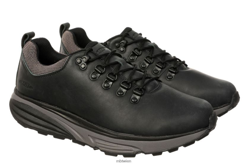 bei MBT Männer Terraschwarz Laufschuhe schwarzes Leder X6422074