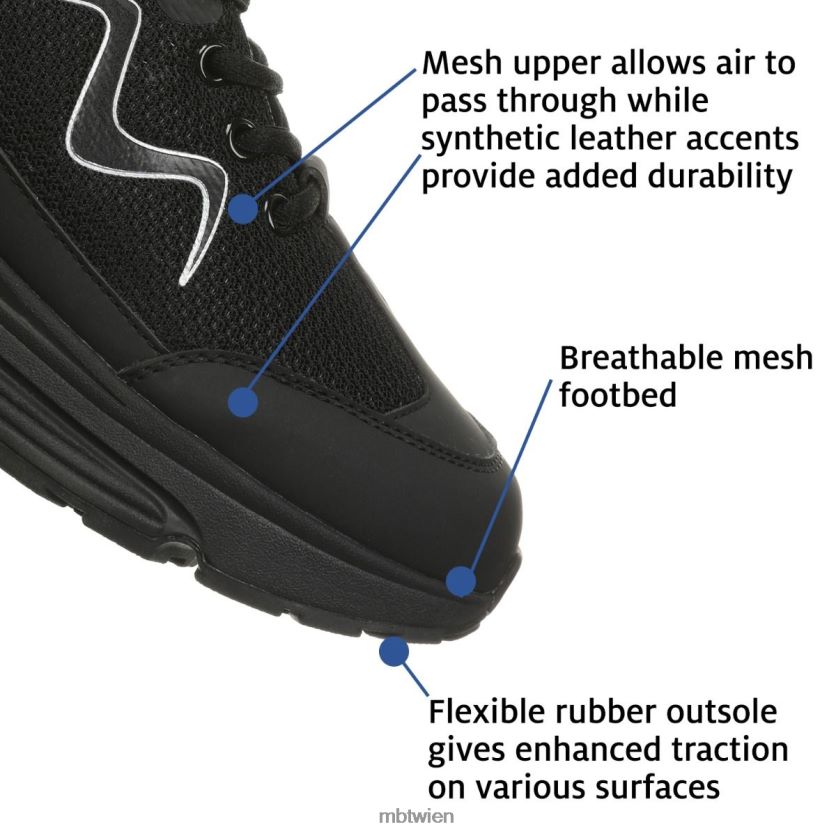 bei MBT Männer Sport 1 Wanderschuhe Schwarz X6422071